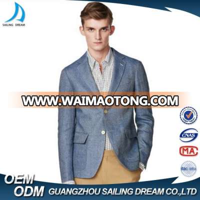 2017 Made in China vintage blue OEM service high quality factory price men slim fit suits wholesale