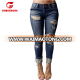 Light Blue Classic High Waist Skinny Jeans Denim Women Jeans