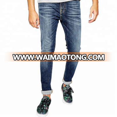 China factory price fashion design men pants skinny trousers slim fit men jeans