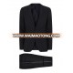 Black Skinny Fit Suit With Side Taping Men Suits